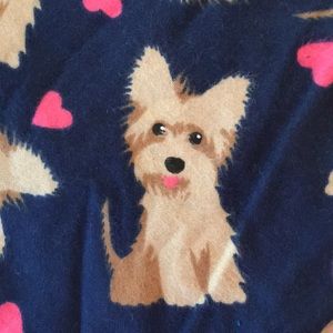 Yorkie Yorkshire Terrier Flannel Fabric